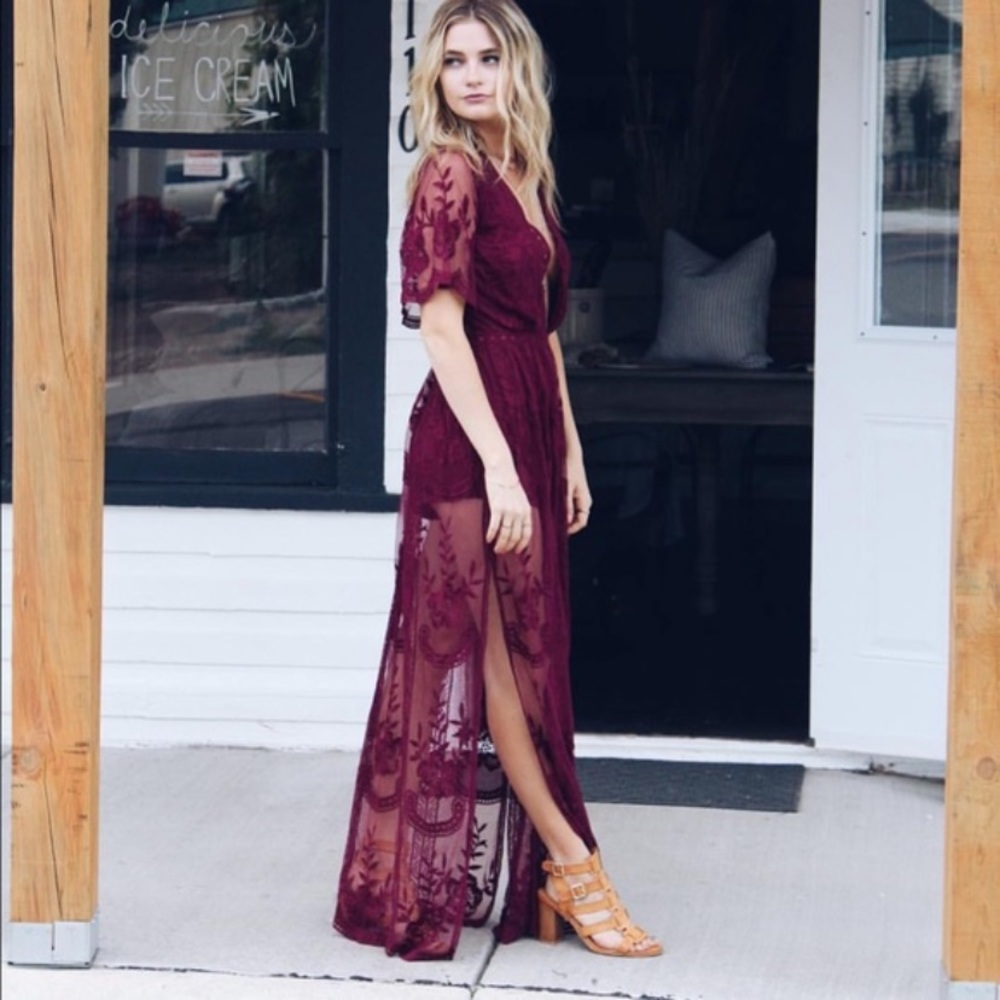 Wine Maxi Dress
